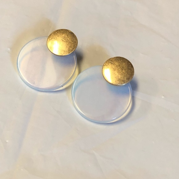 Two pairs Brass Acrylic Earring - Picture 2 of 8